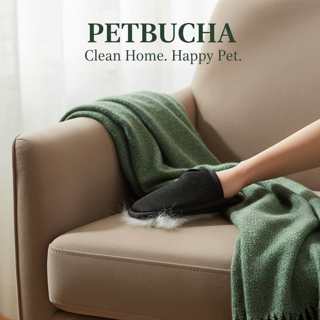 Electrostatic pet hair removal grooming glove